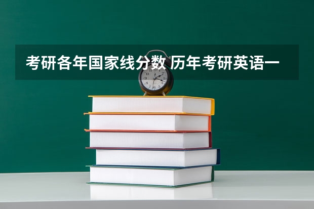 考研各年国家线分数 历年考研英语一国家线