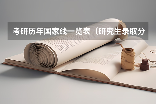 考研历年国家线一览表（研究生录取分数线2023国家线）