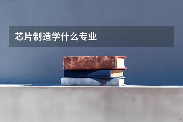芯片制造学什么专业