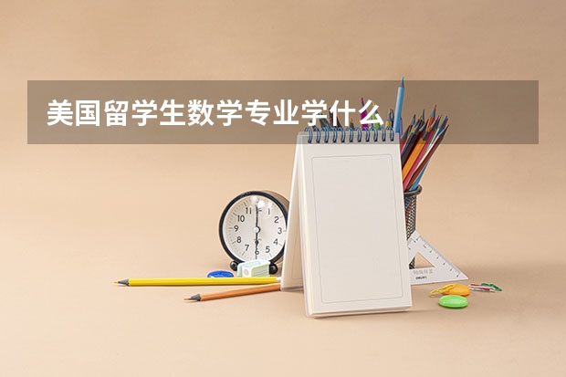 美国留学生数学专业学什么