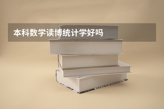 本科数学读博统计学好吗