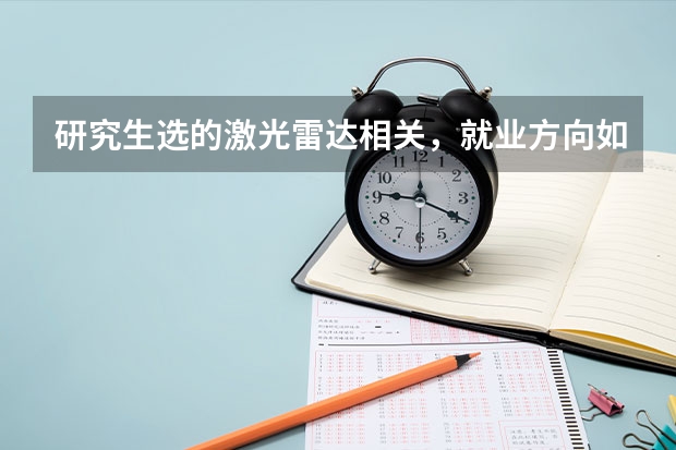 研究生选的激光雷达相关，就业方向如何考虑？