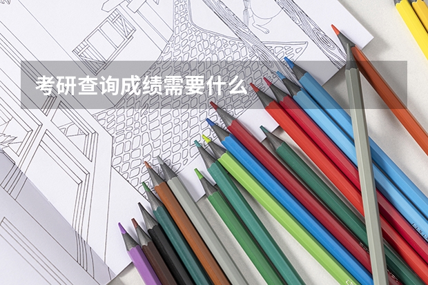 考研查询成绩需要什么