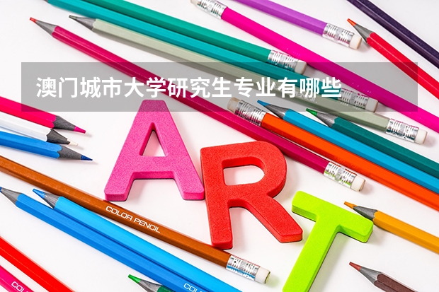 澳门城市大学研究生专业有哪些