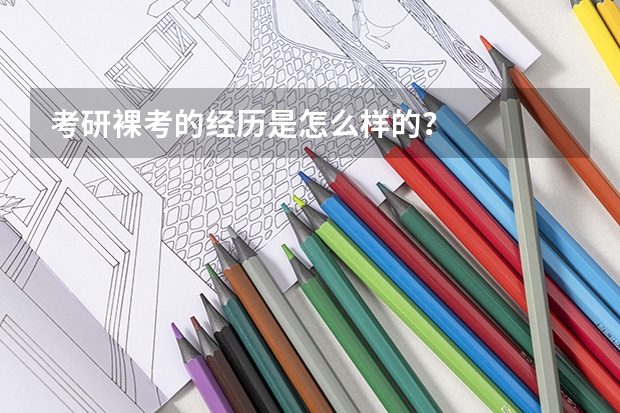 考研裸考的经历是怎么样的？