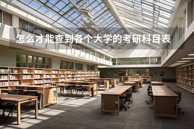 怎么才能查到各个大学的考研科目表